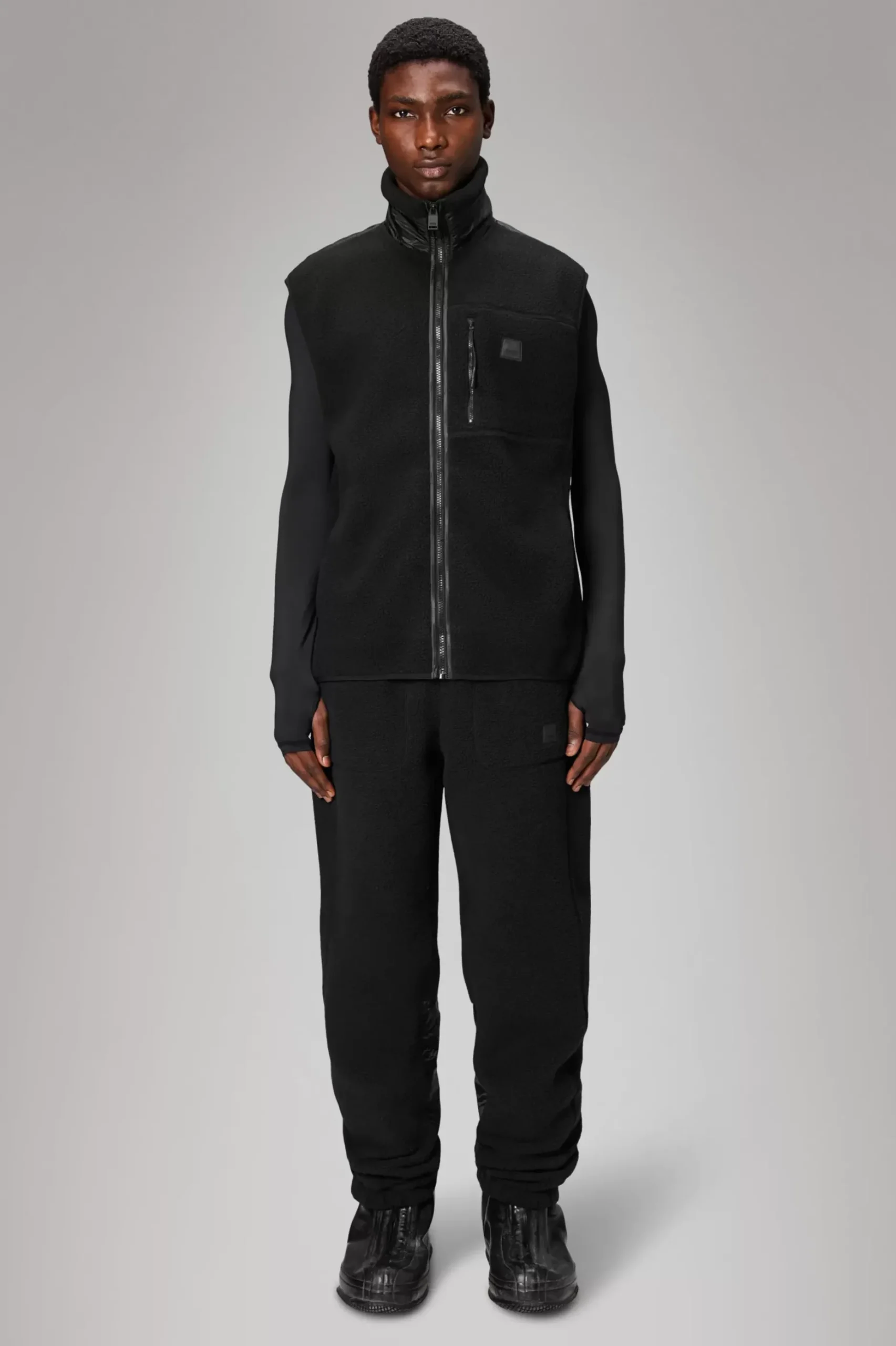 Rains Fleece Jakker|Fleece Jakker<Addis Fleece Crewneck Black