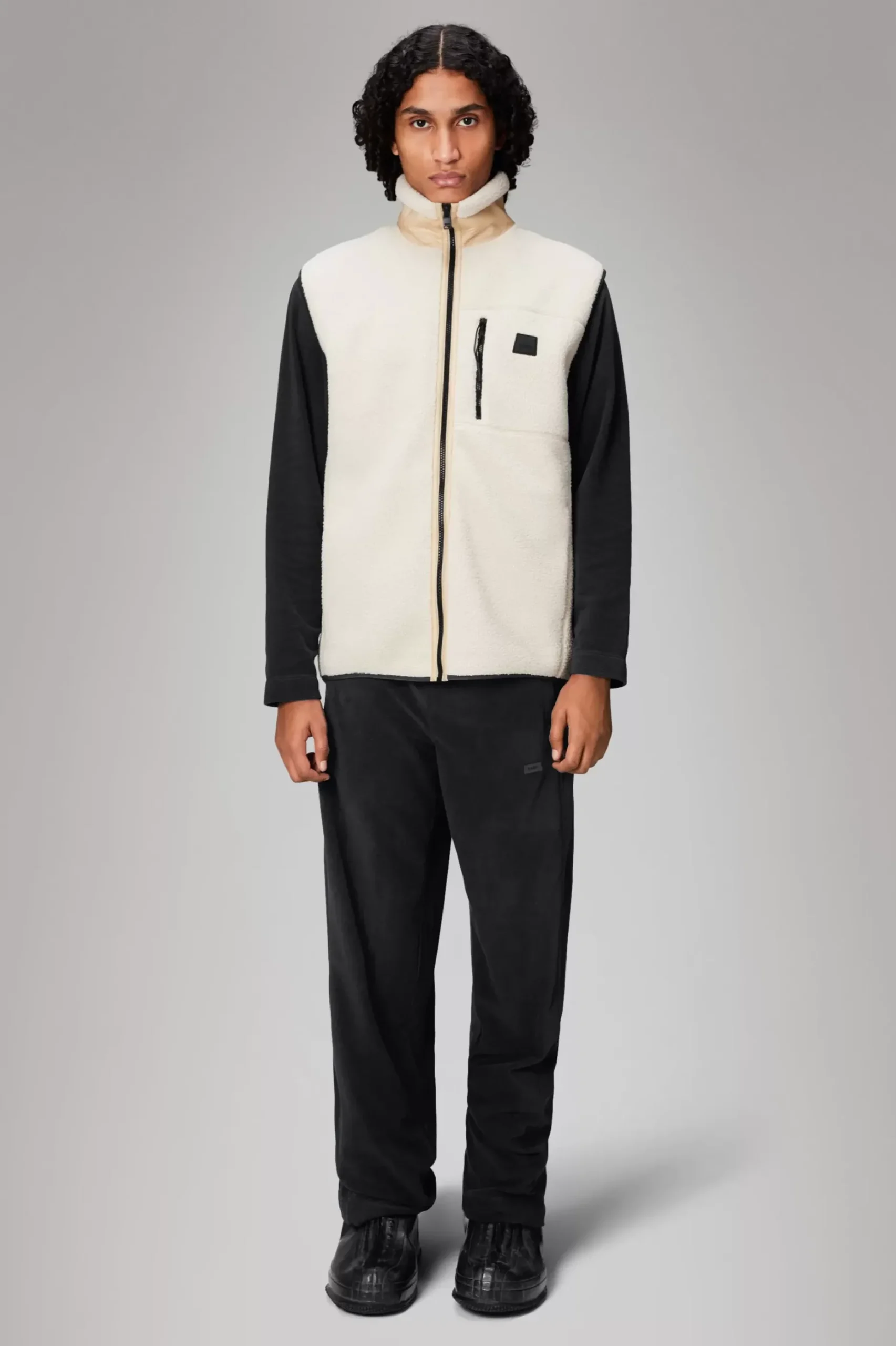 Rains Fleece Jakker|Fleece Jakker<Addis Fleece Crewneck Dune