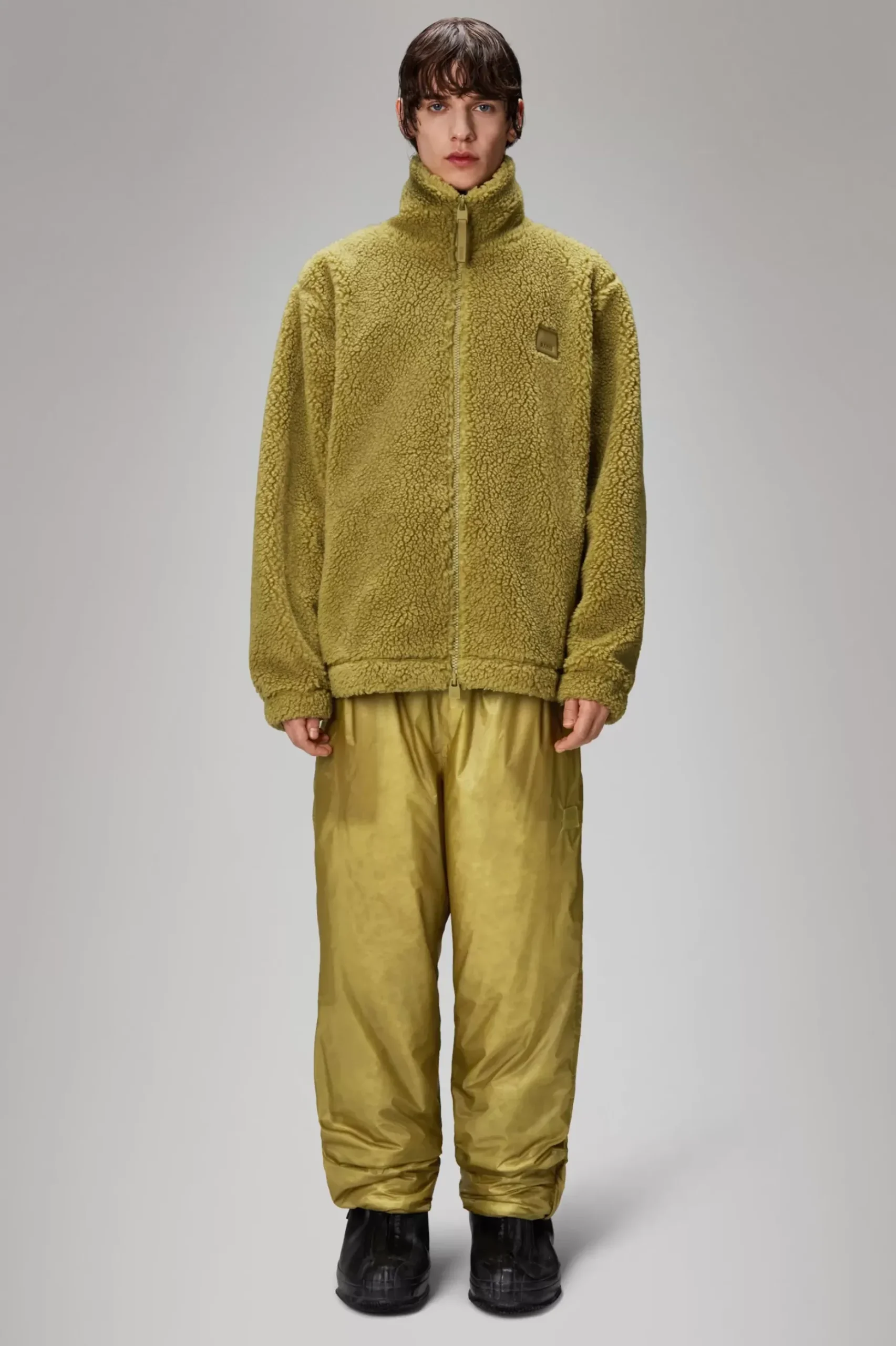 Rains Fleece Jakker|Fleece Jakker<Addis Fleece Crewneck Khaki