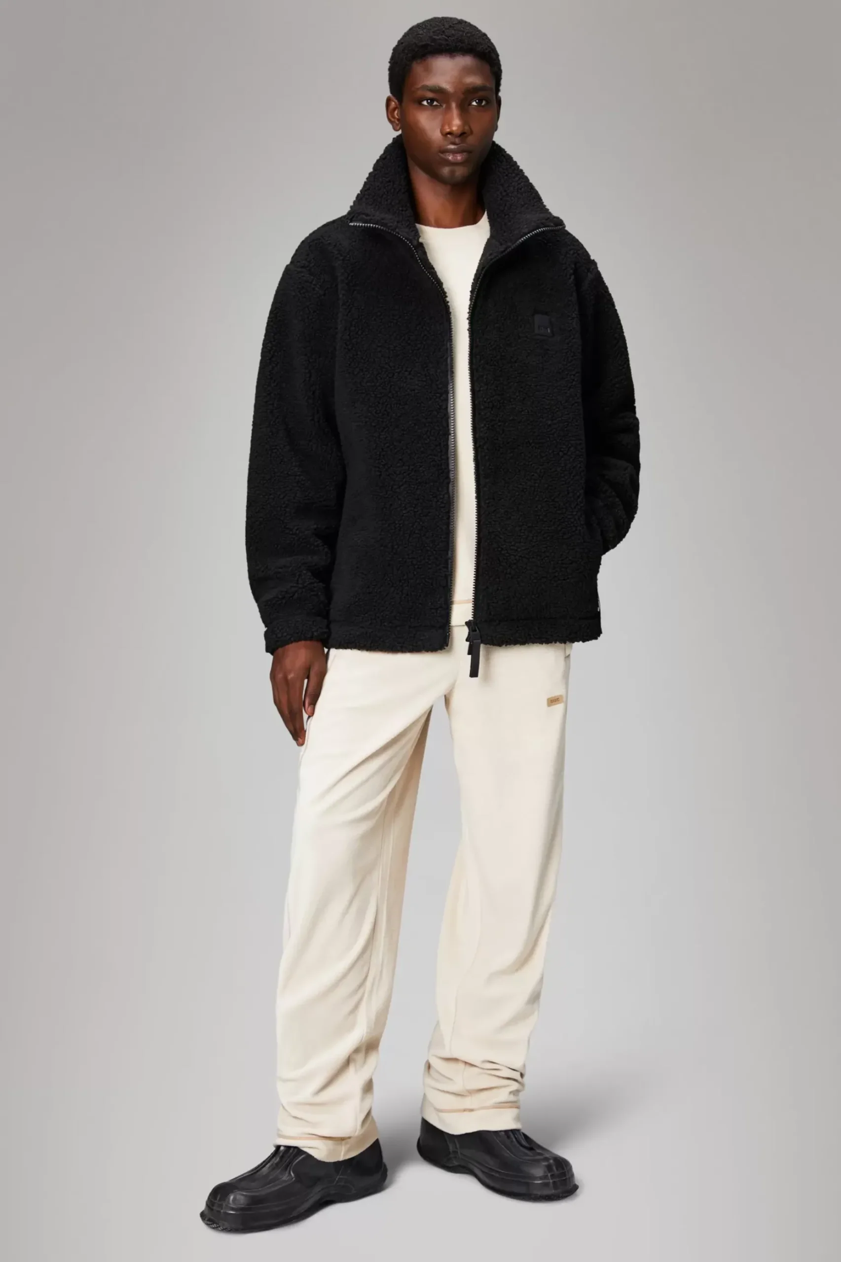 Rains Fleece Jakker|Fleece Jakker<Addis Fleece Crewneck Black