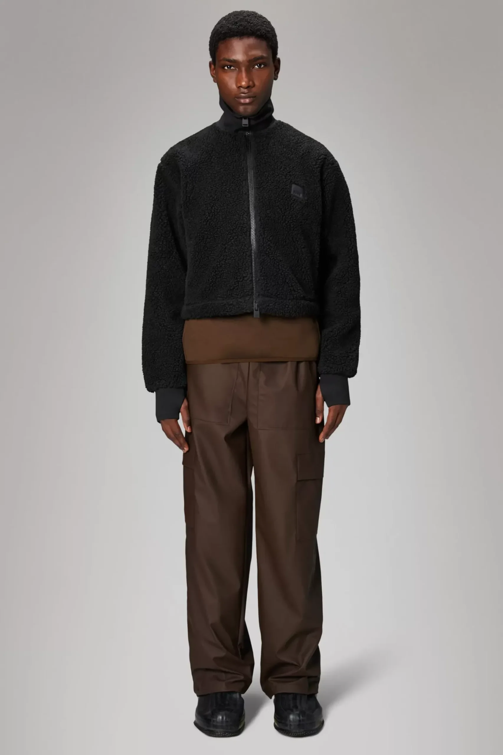 Rains Fleece Jakker|Fleece Jakker<Addis Fleece Crewneck Black