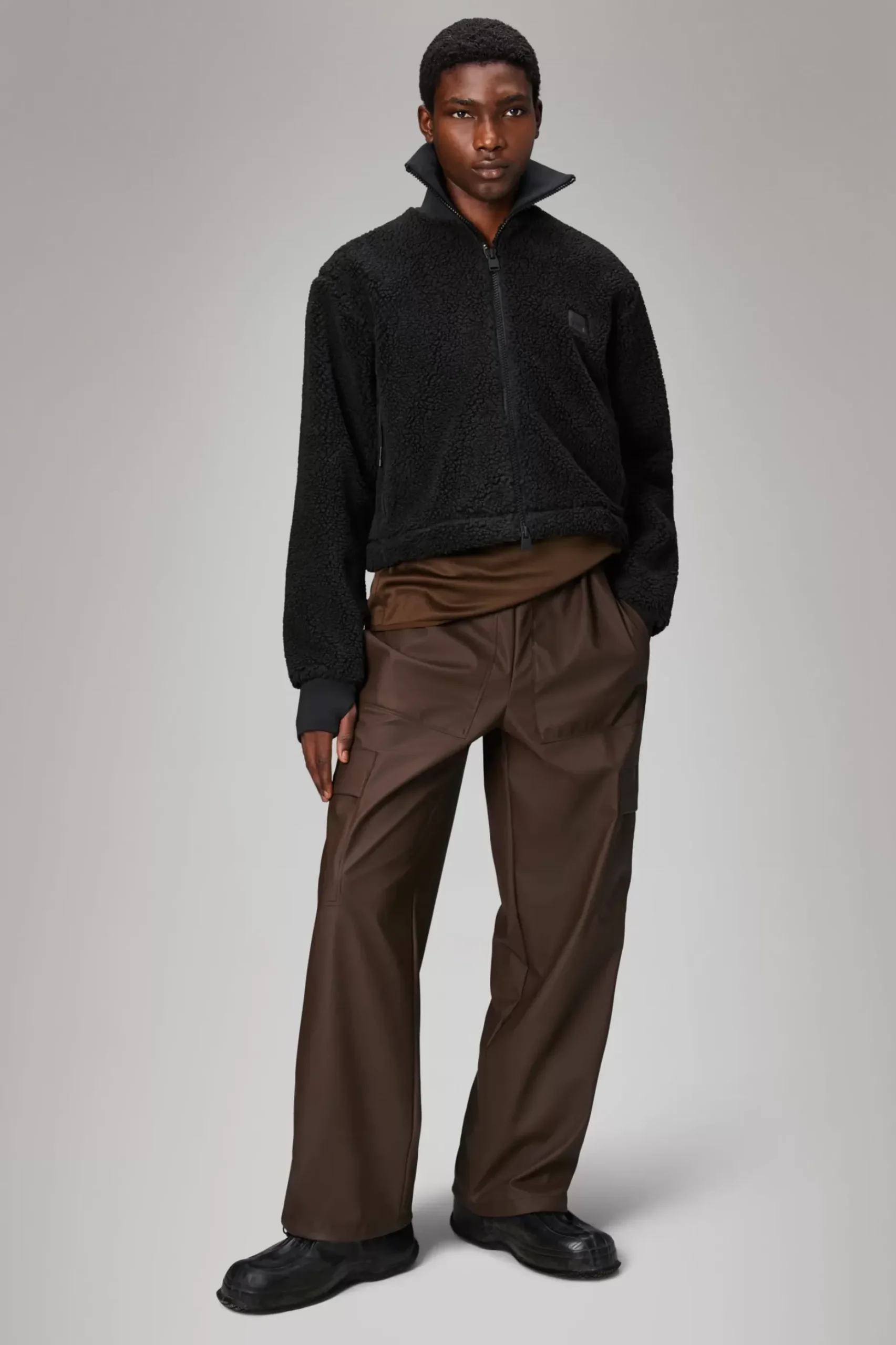 Rains Fleece Jakker|Fleece Jakker<Addis Fleece Crewneck Black