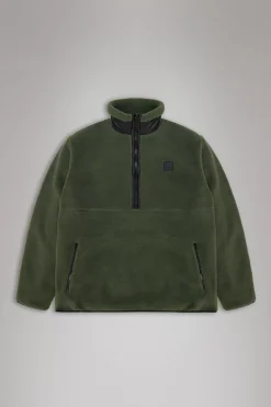 Rains Fleece Jakker|Fleece Jakker<Addis Fleece Crewneck Green