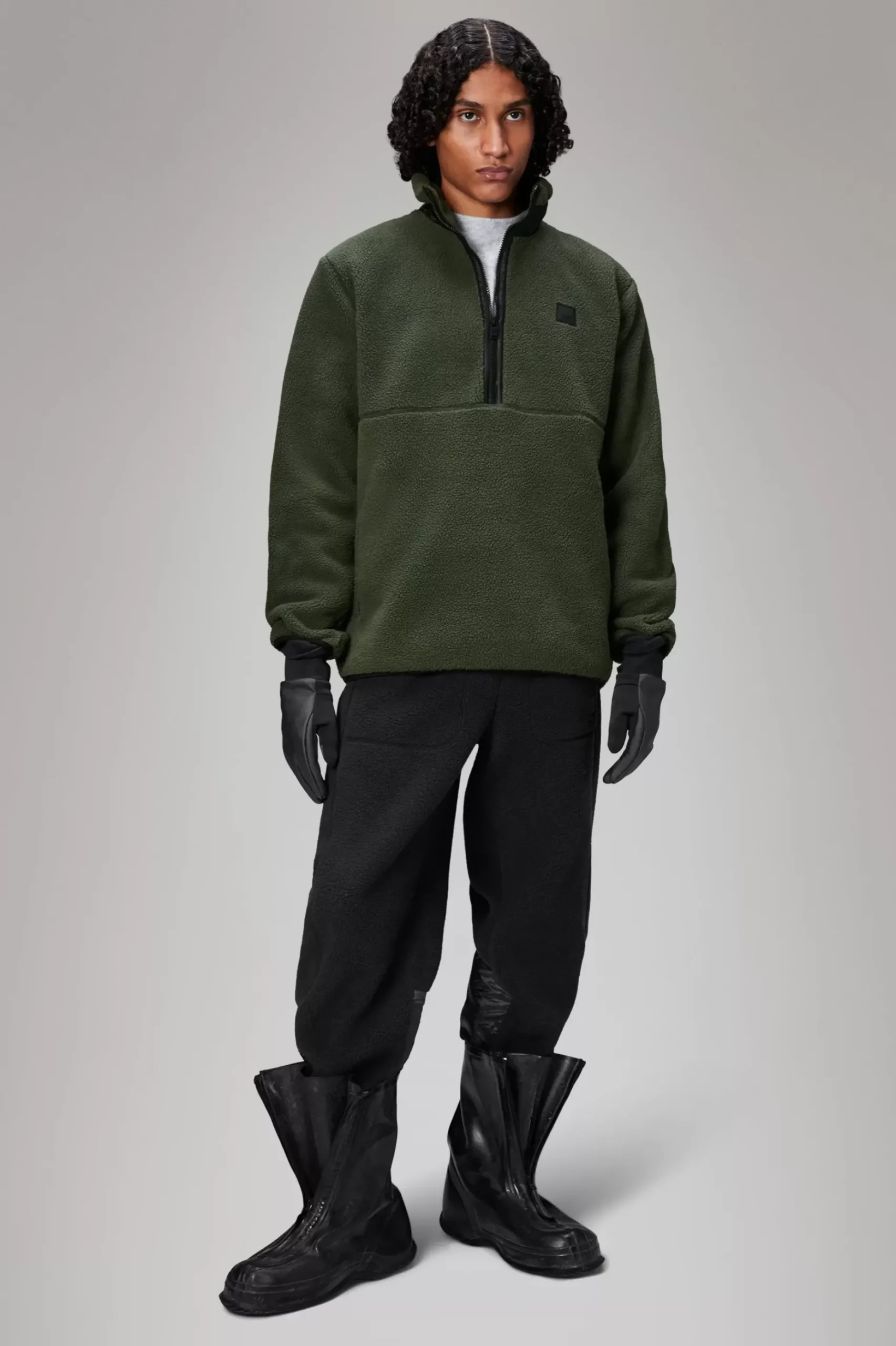 Rains Fleece Jakker|Fleece Jakker<Addis Fleece Crewneck Green