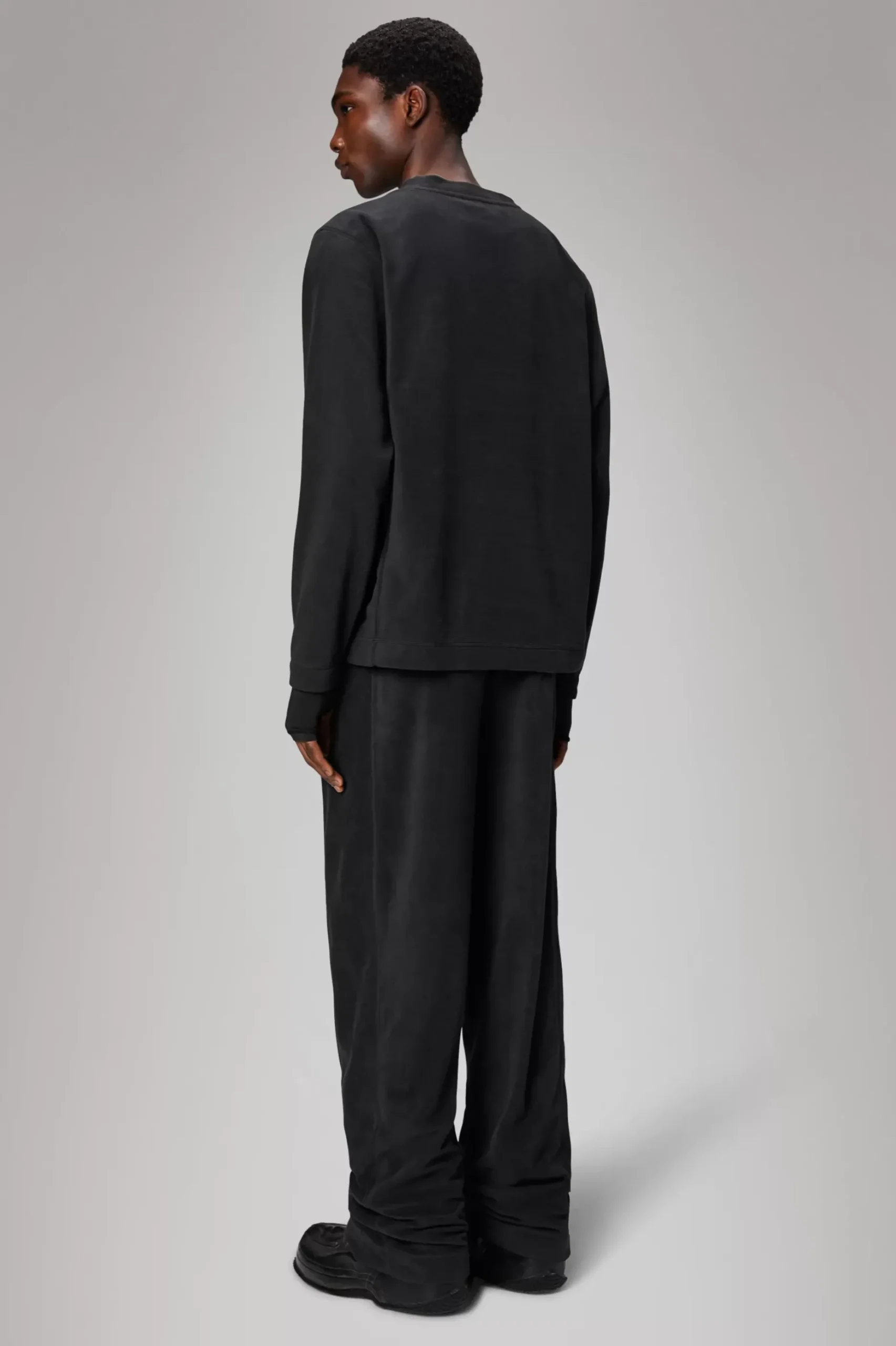 Rains Fleece Jakker|Fleece Jakker<Addis Fleece Crewneck Black