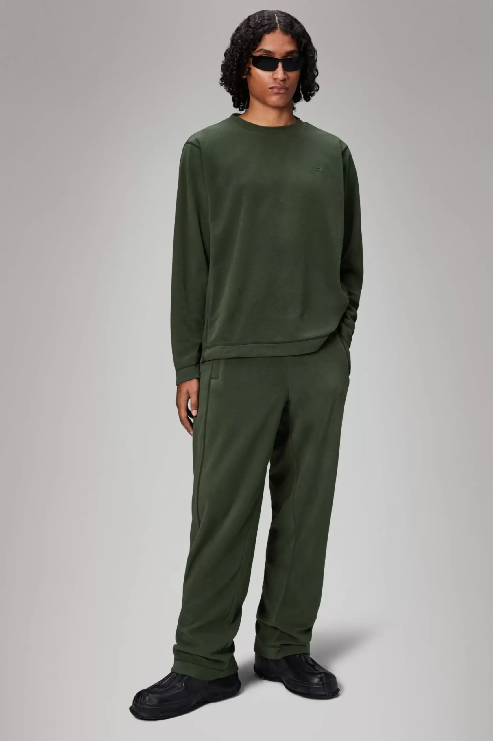 Rains Fleece Jakker|Fleece Jakker<Addis Fleece Crewneck Green