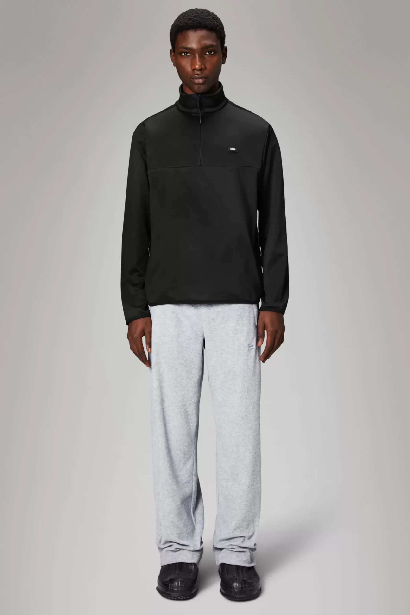 Rains Fleece Jakker|Fleece Jakker<Addis Fleece Crewneck Black