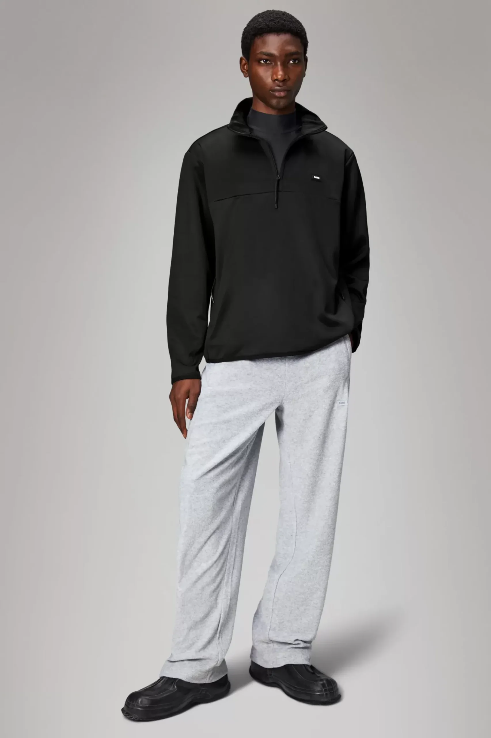 Rains Fleece Jakker|Fleece Jakker<Addis Fleece Crewneck Black