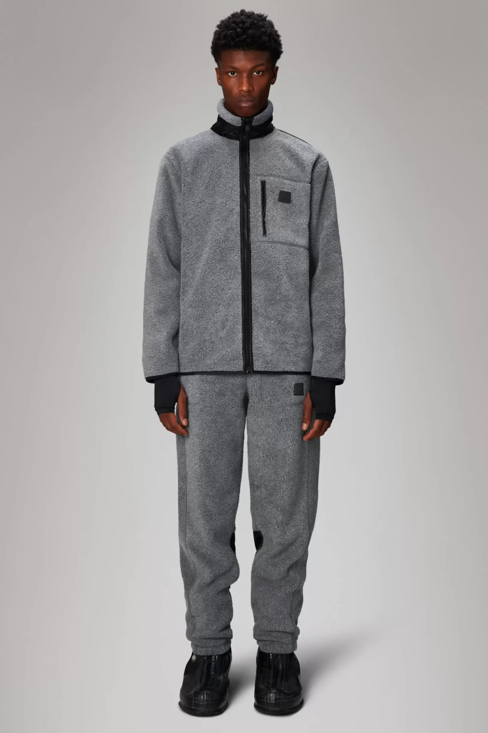 Rains Fleece Jakker|Fleece Jakker<Addis Fleece Crewneck DarkGreyMelange