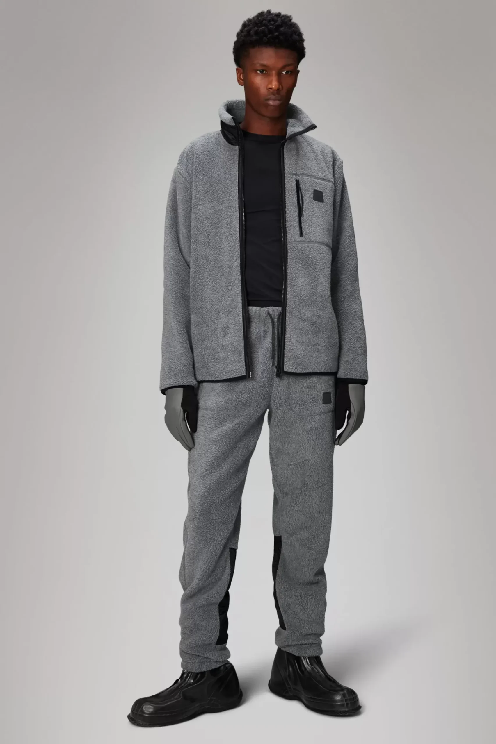 Rains Fleece Jakker|Fleece Jakker<Addis Fleece Crewneck DarkGreyMelange