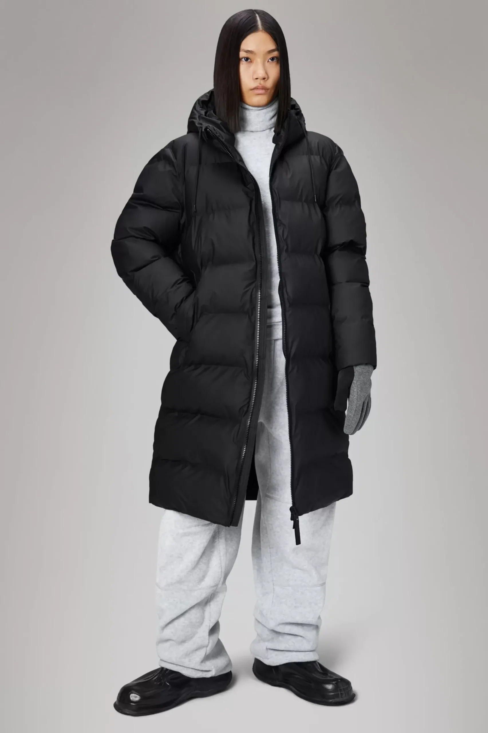 Rains Puffers|Vinterjakker<Alta Longer Puffer Jacket Black