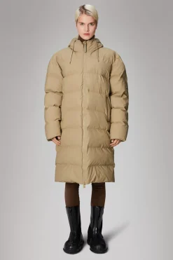 Rains Puffers|Vinterjakker<Alta Longer Puffer Jacket Sand