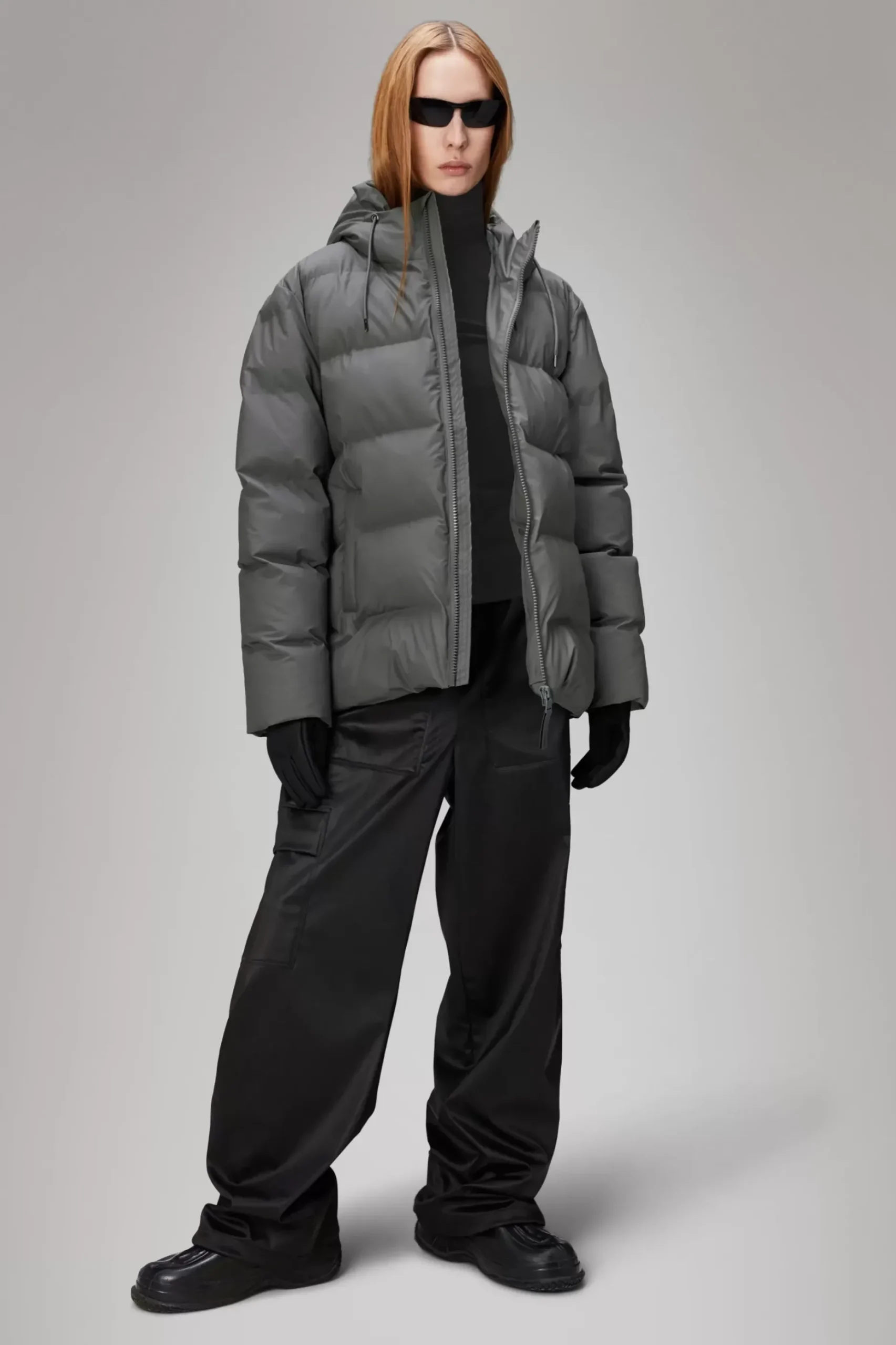 Rains Puffers|Vinterjakker<Alta Longer Puffer Jacket Grey