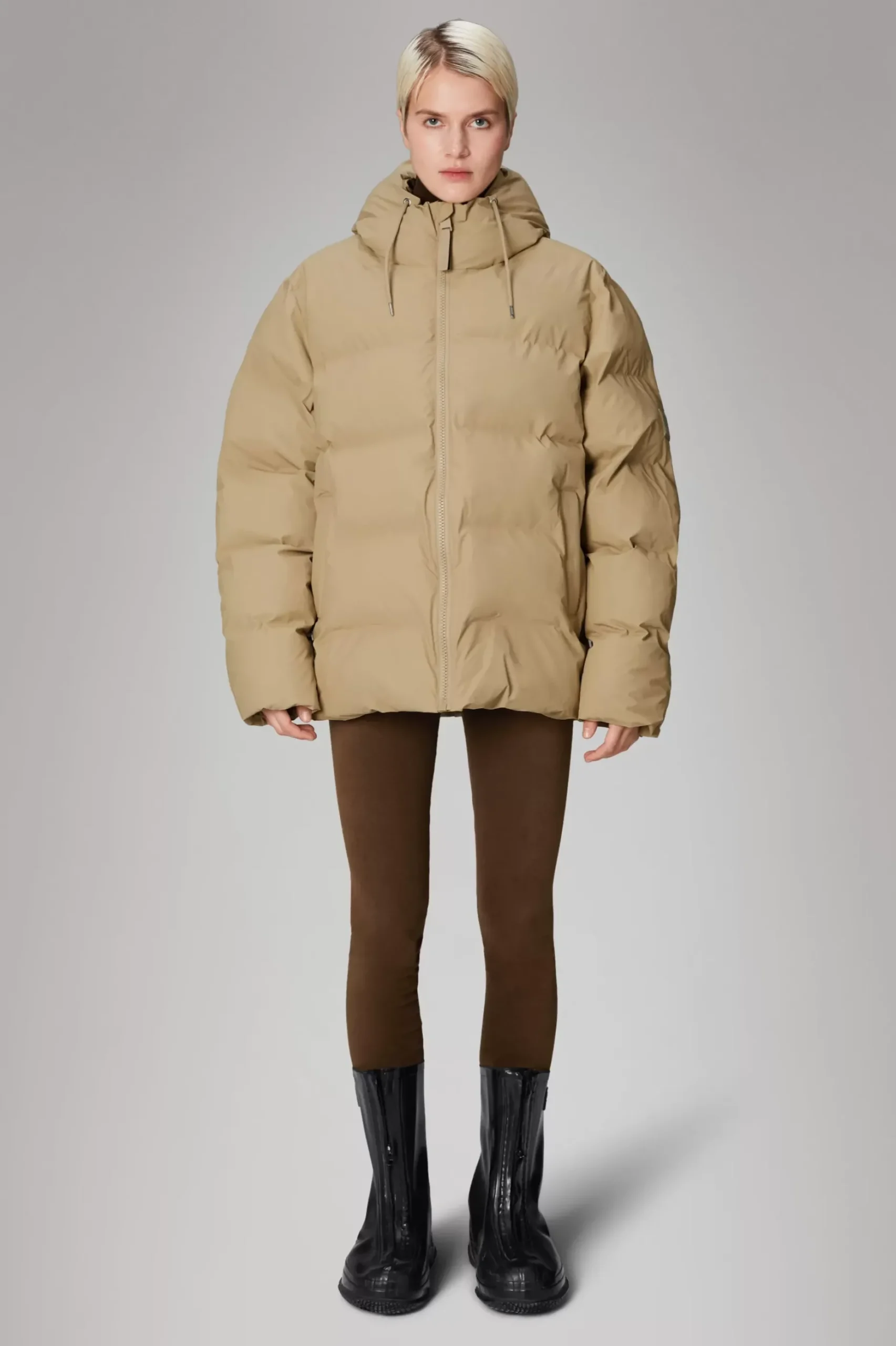 Rains Puffers|Vinterjakker<Alta Longer Puffer Jacket Sand