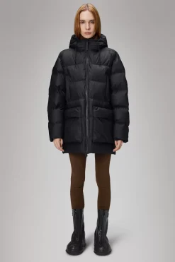 Rains Puffers|Vinterjakker<Alta Longer Puffer Jacket Black