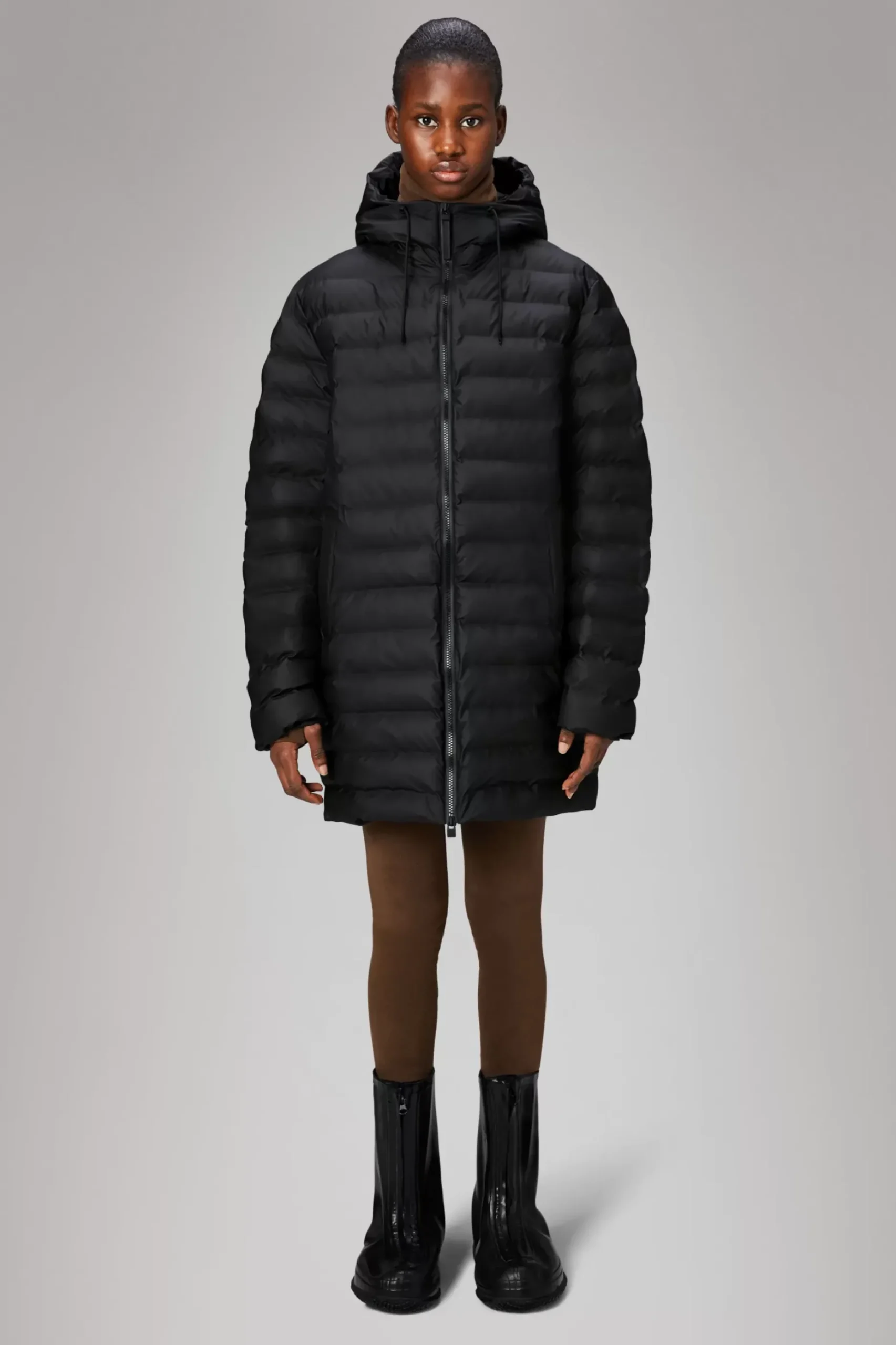 Rains Puffers|Parkajakker<Alta Longer Puffer Jacket Black