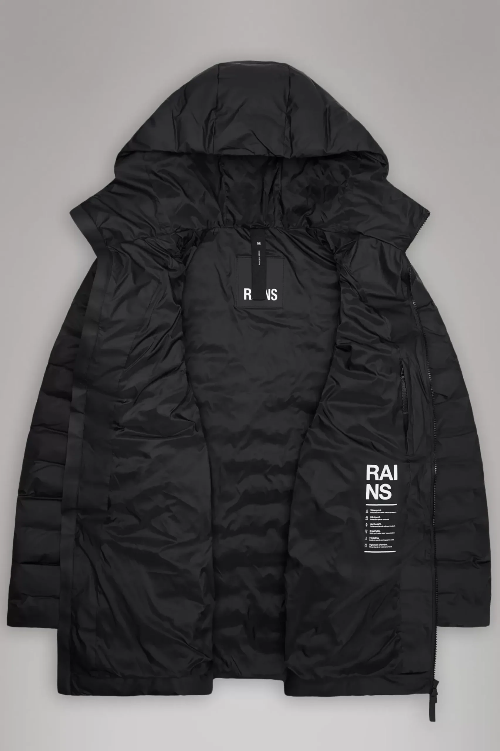 Rains Puffers|Parkajakker<Alta Longer Puffer Jacket Black