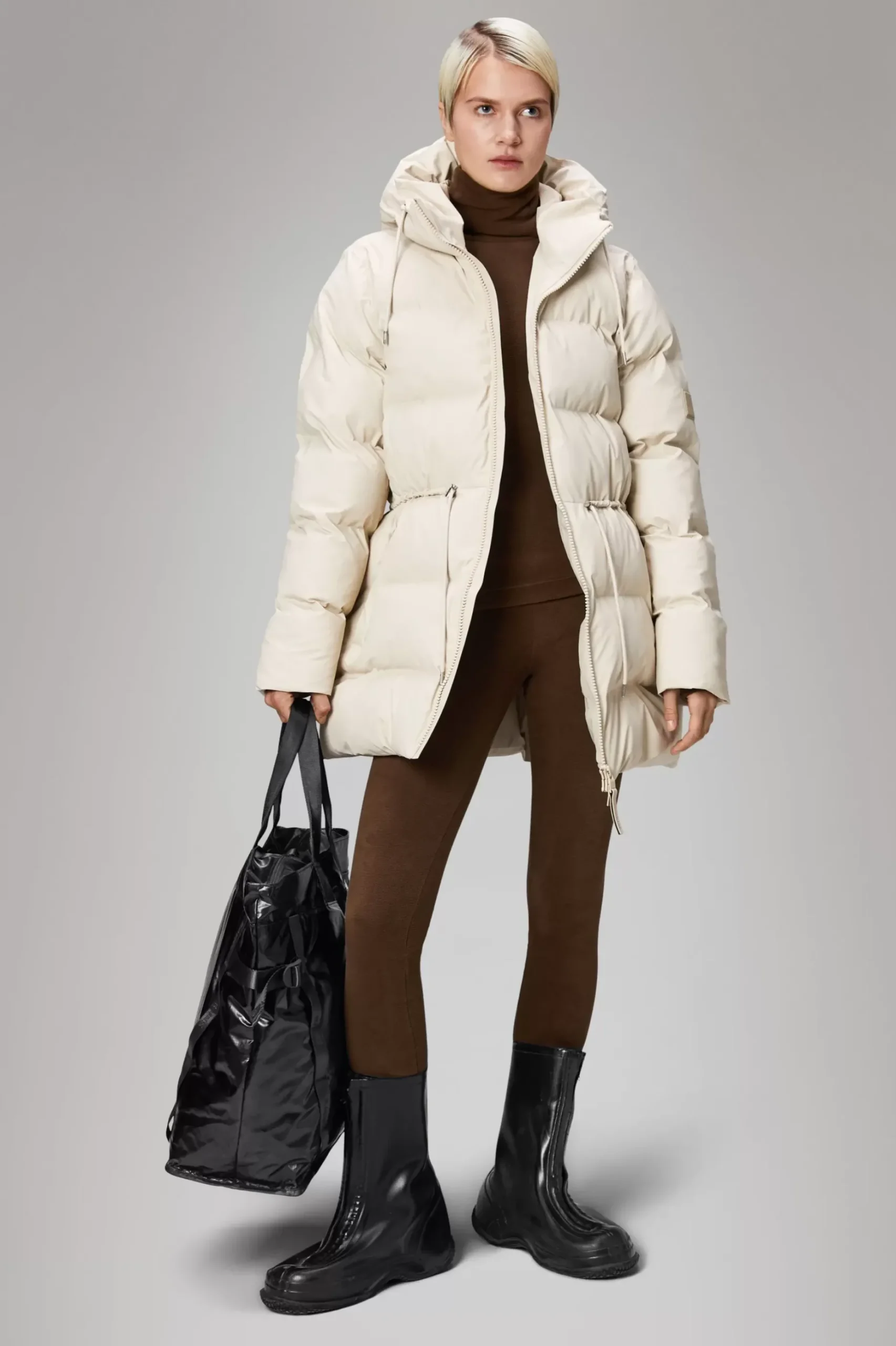 Rains Puffers|Vinterjakker<Alta Longer Puffer Jacket Dune