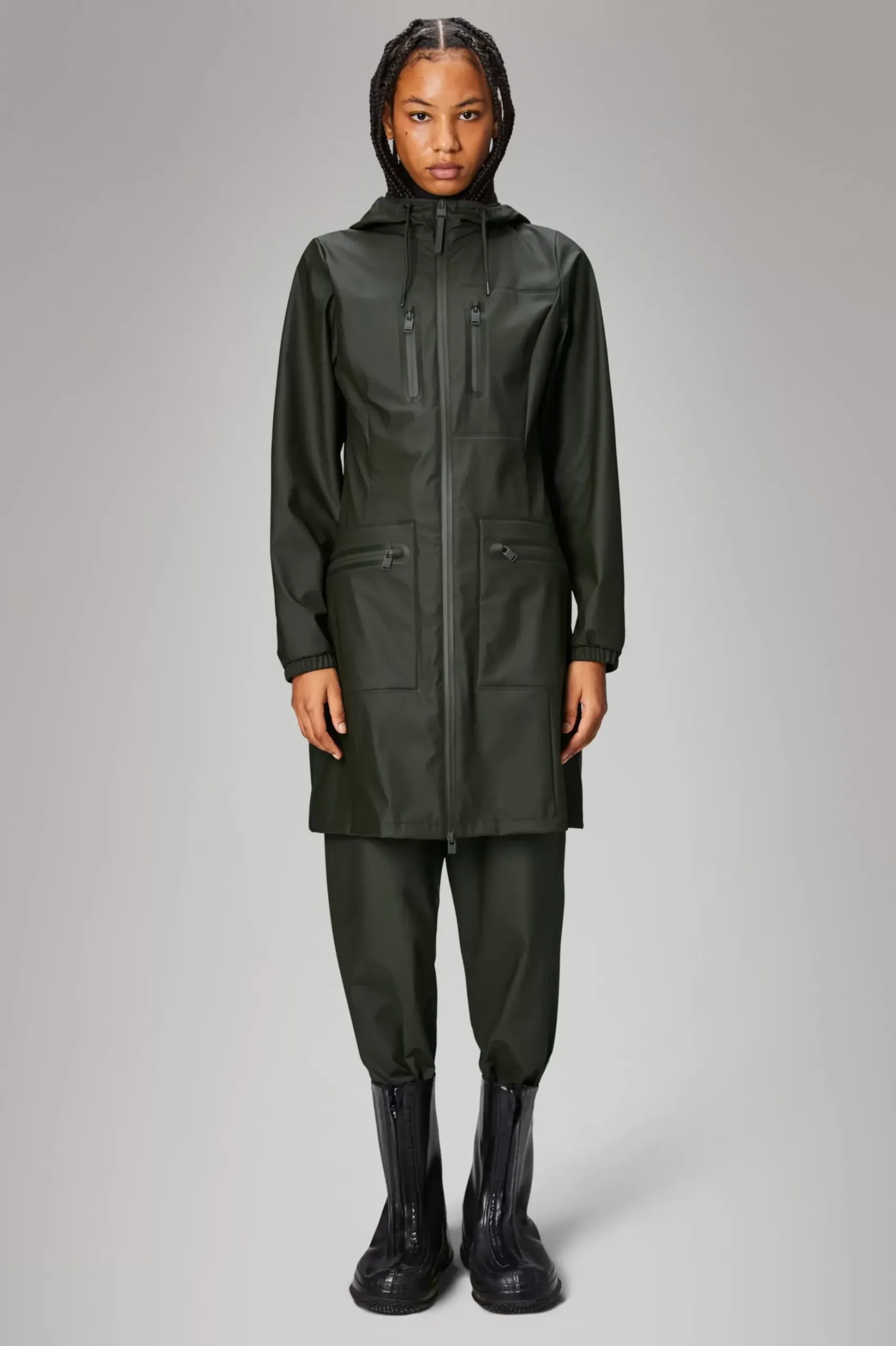 Rains Regnjakker<Curve W Jacket Green