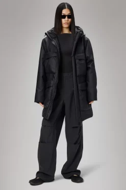 Rains Parkajakker|Vinterjakker<Fishtail Parka Black
