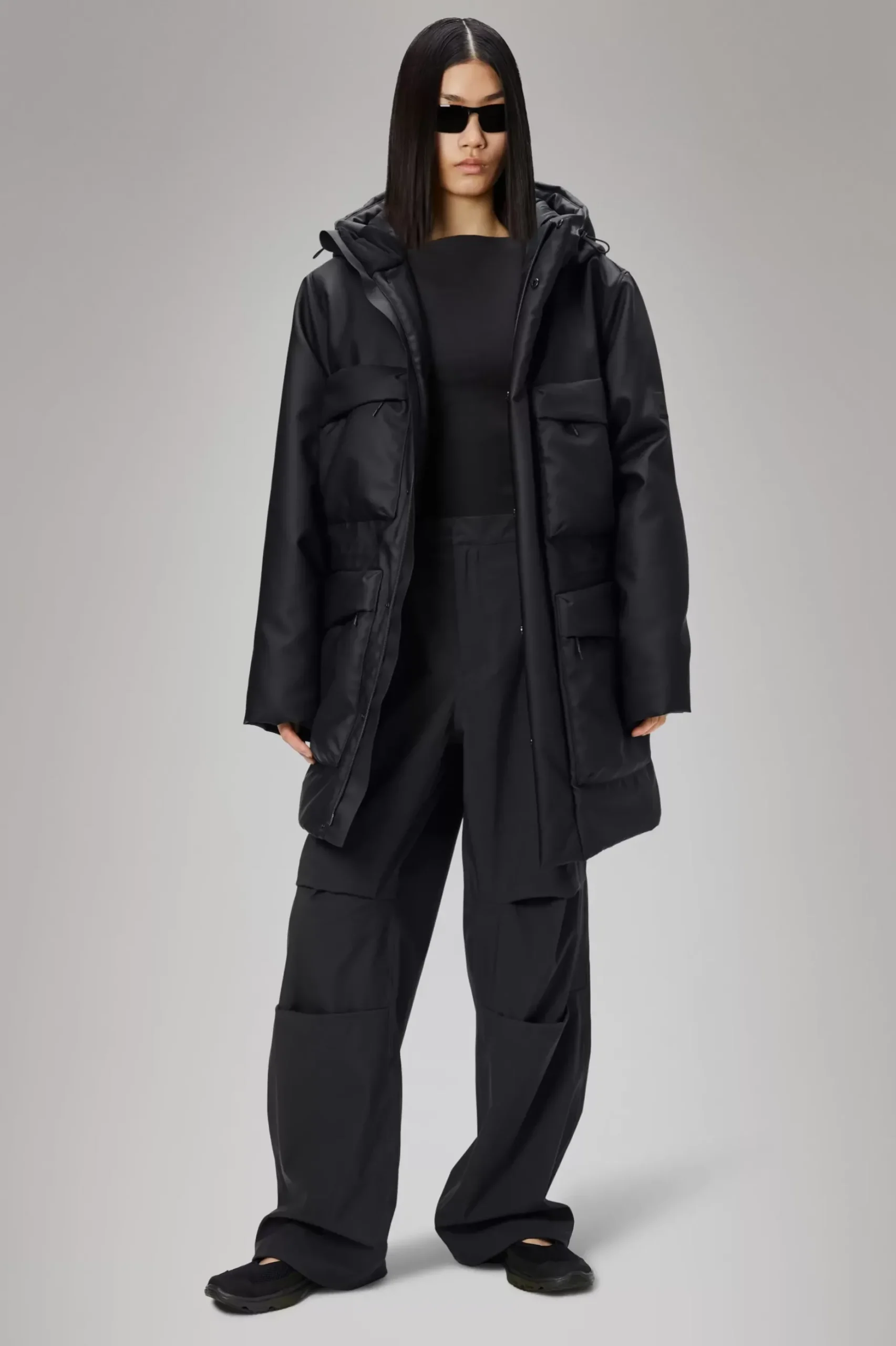 Rains Parkajakker|Vinterjakker<Fishtail Parka Black