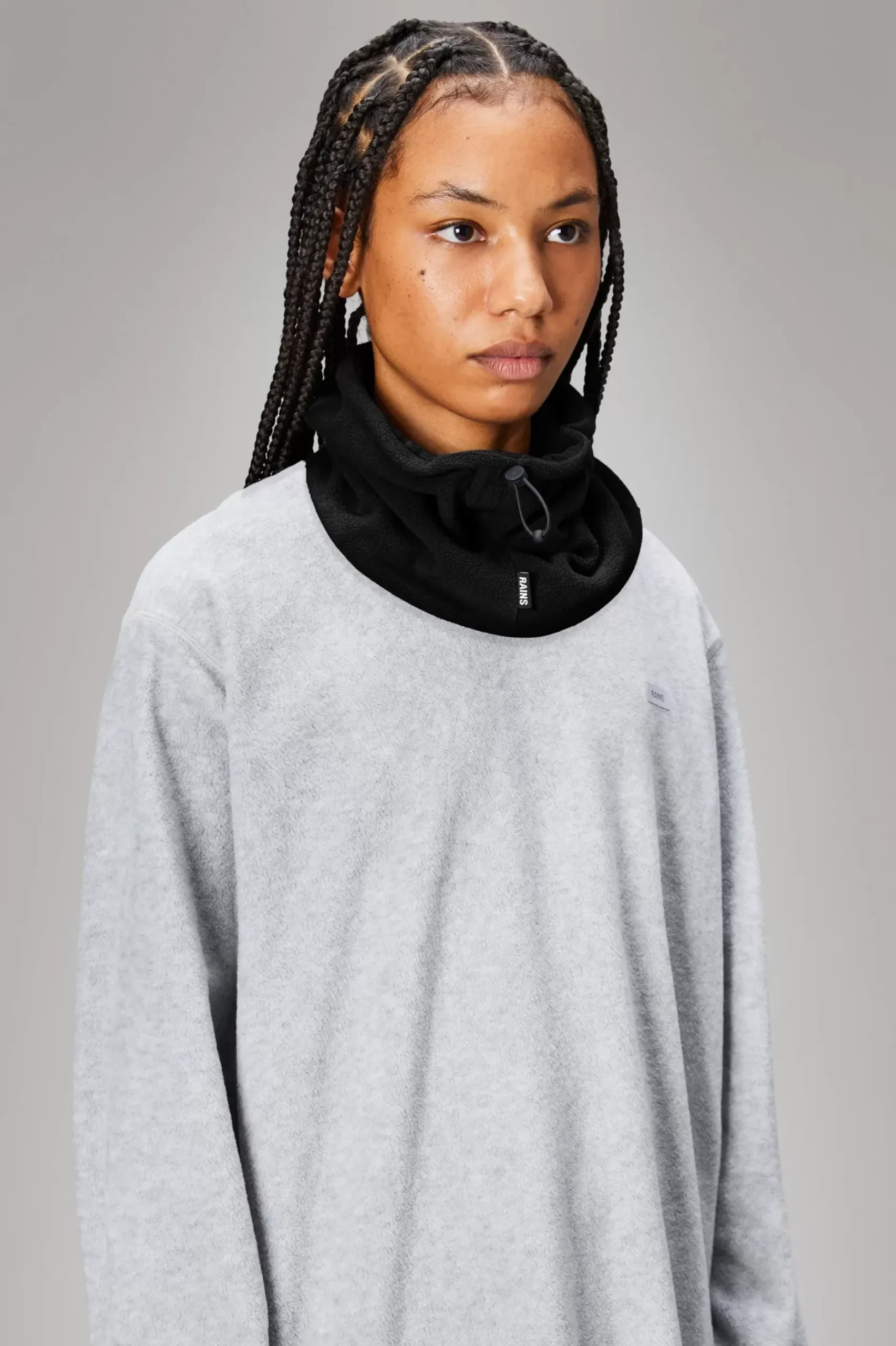 Rains Halstørklæder<Fleece Tube Scarf Black