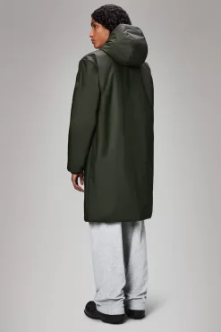 Rains Overgangsjakker|Parkajakker<Lohja Long Insulated Jacket Green