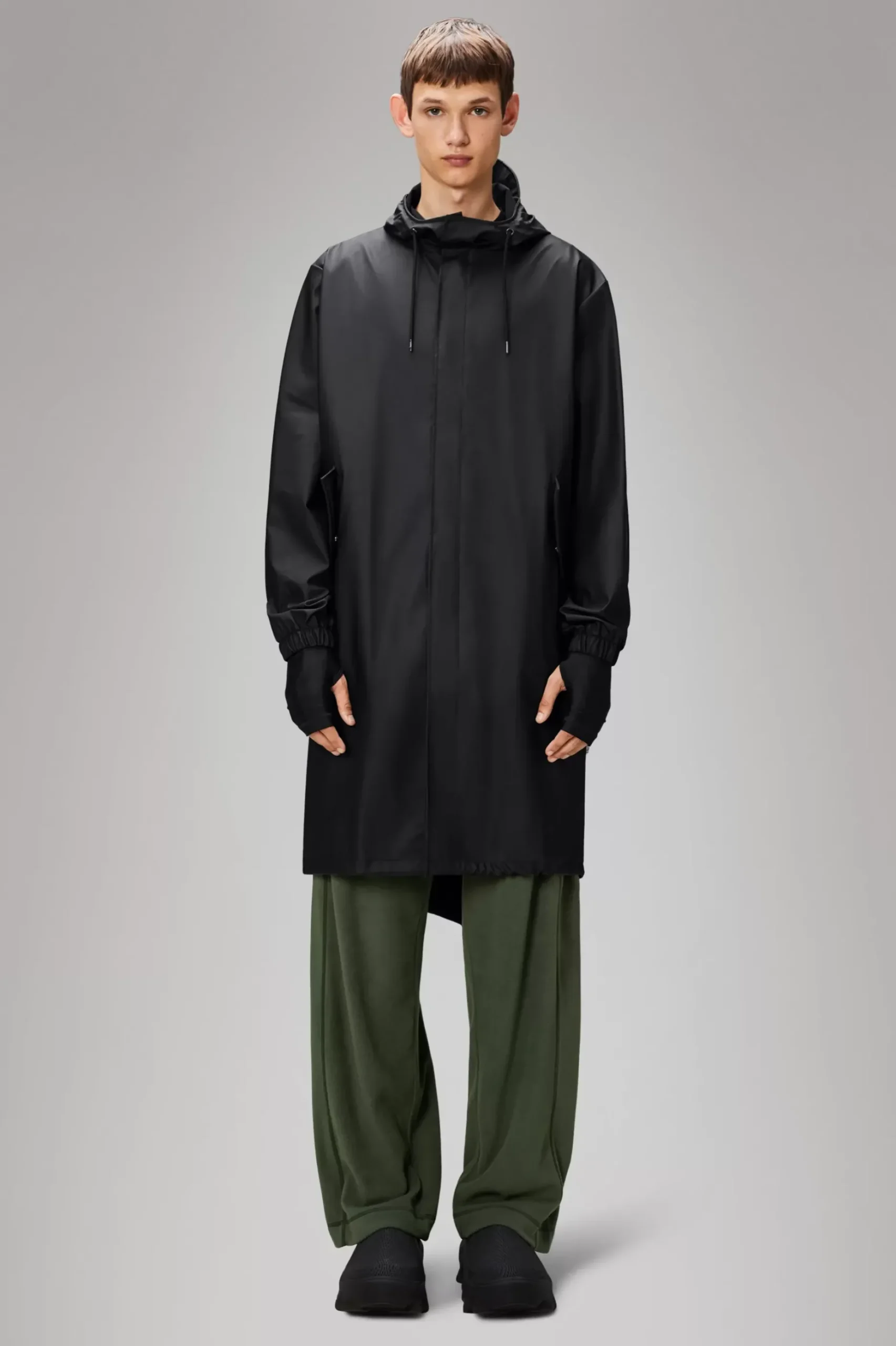 Rains Regnjakker|Parkajakker<Long Jacket Black