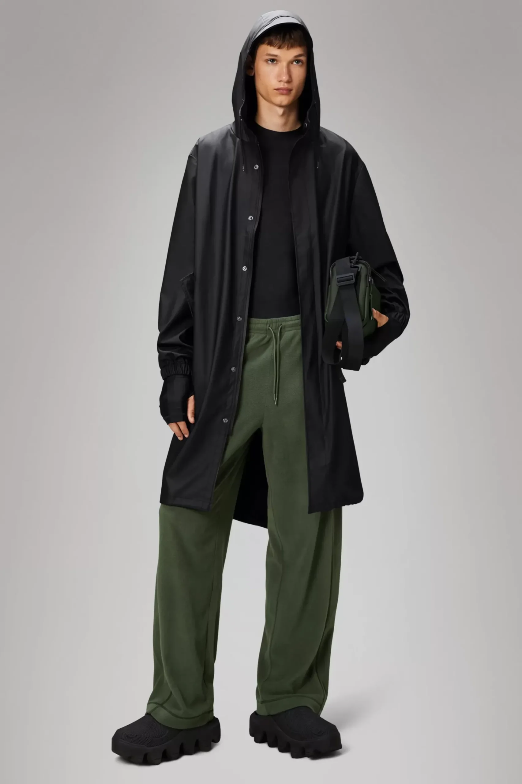 Rains Regnjakker|Parkajakker<Long Jacket Black