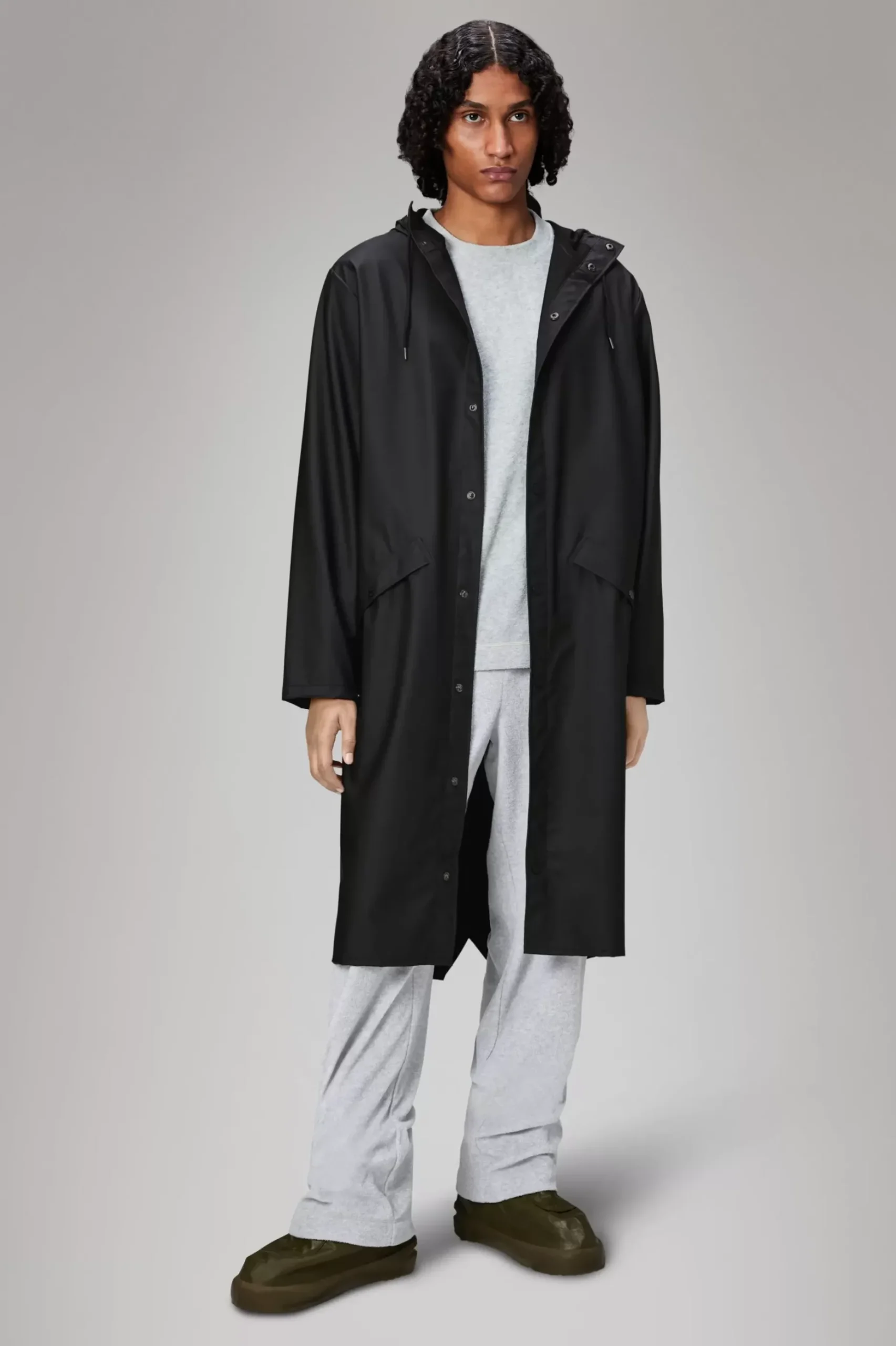 Rains Regnjakker<Long Jacket Black