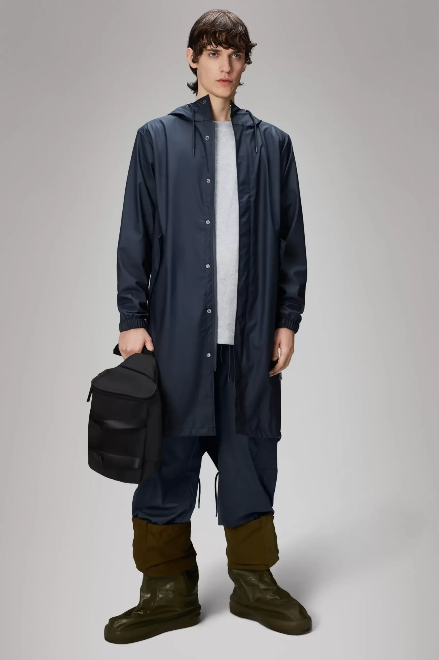 Rains Regnjakker|Parkajakker<Long Jacket Navy