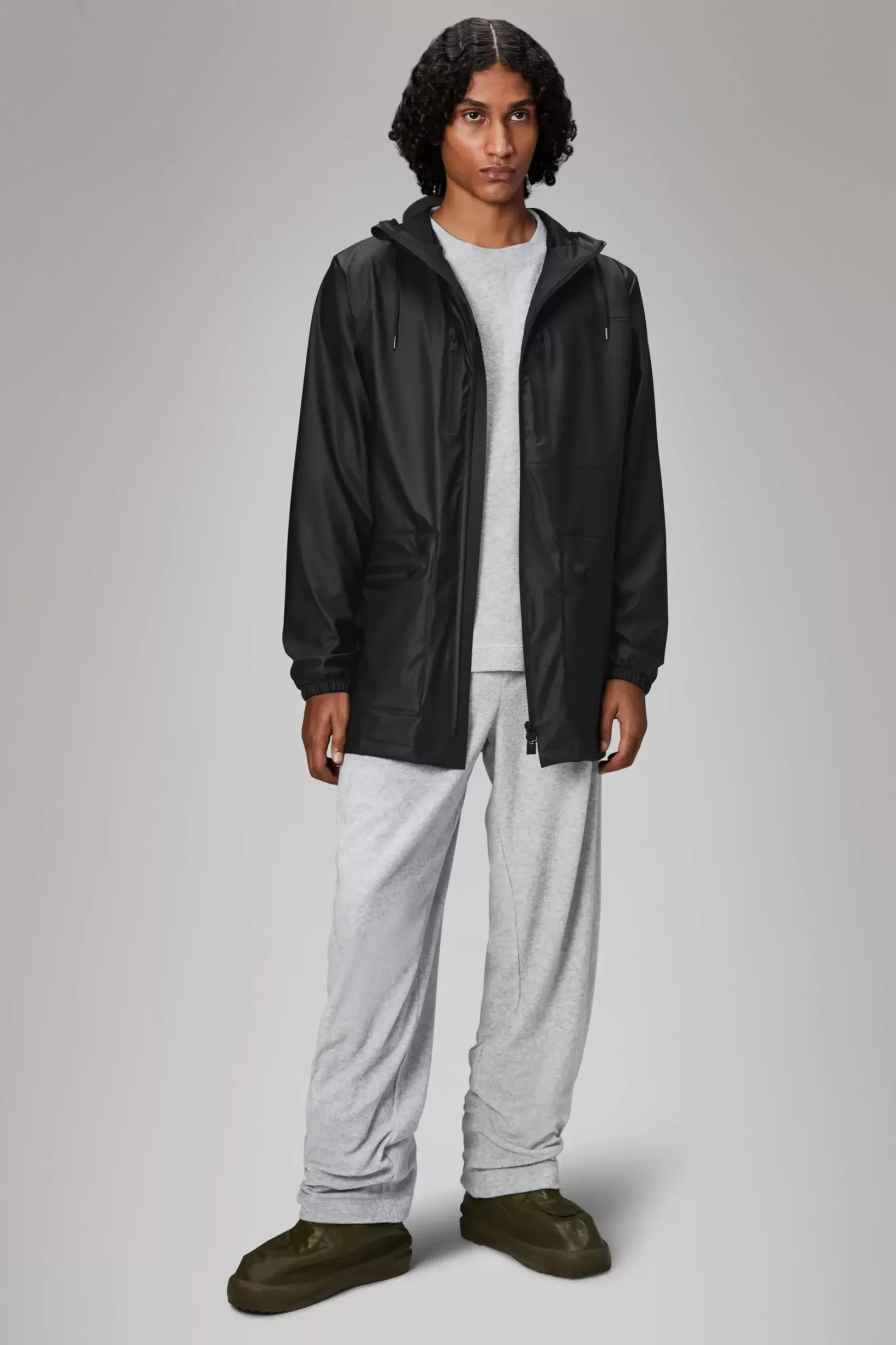 Rains Regnjakker<Long Jacket Black